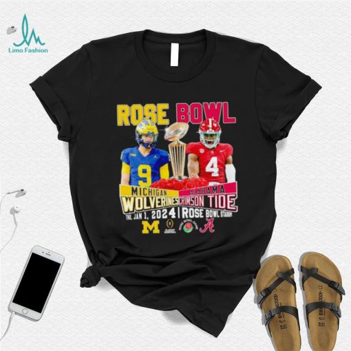 2024 Rose Bowl J. J. McCarthy Michigan Wolverines vs Jalen Milroe Alabama Crimson Tide shirt