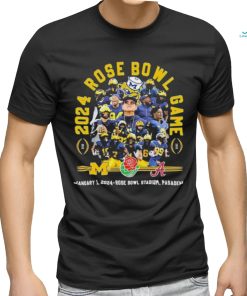 2024 Rose Bowl Michigan Wolverines Vs Alabama Crimson Tide January 1 2024 Rose Bowl Stadium Pasadena Shirt