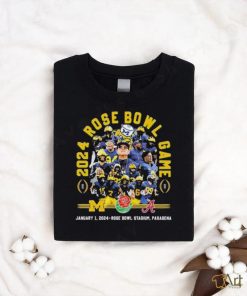 2024 Rose Bowl Michigan Wolverines Vs Alabama Crimson Tide January 1 2024 Rose Bowl Stadium Pasadena Shirt
