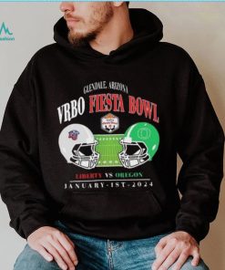 2024 VRBO Fiesta Bowl Matchup Glendale Arizona Oregon Ducks vs Liberty Flames 1st January 2024 Head To Head Helmet Shirt, hoodie, sweater, long sleeve and tank top 2024 VRBO Fiesta Bowl Matchup Glendale Arizona Oregon Ducks vs Liberty Flames 1st January 2024 Head To Head Helmet Shirt