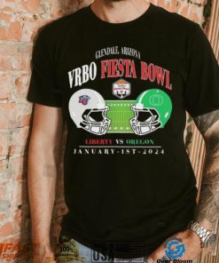 2024 VRBO Fiesta Bowl Matchup Glendale Arizona Oregon Ducks vs Liberty Flames 1st January 2024 Head To Head Helmet Shirt, hoodie, sweater, long sleeve and tank top 2024 VRBO Fiesta Bowl Matchup Glendale Arizona Oregon Ducks vs Liberty Flames 1st January 2024 Head To Head Helmet Shirt