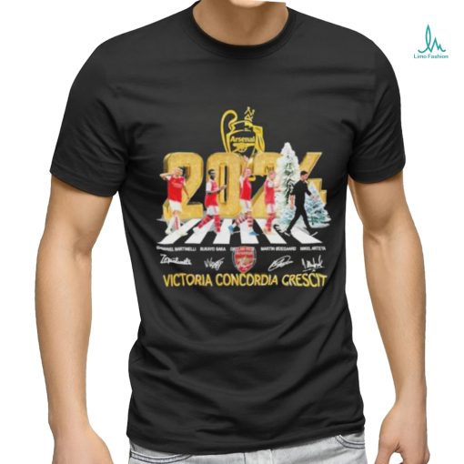 2024 Victoria Concordia Crescit Arsenal Signatures shirt