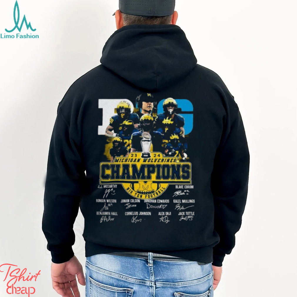23 24 Michigan Wolverines Champions member signatures Shirt 23 24 Michigan Wolverines Champions member signatures Shirt