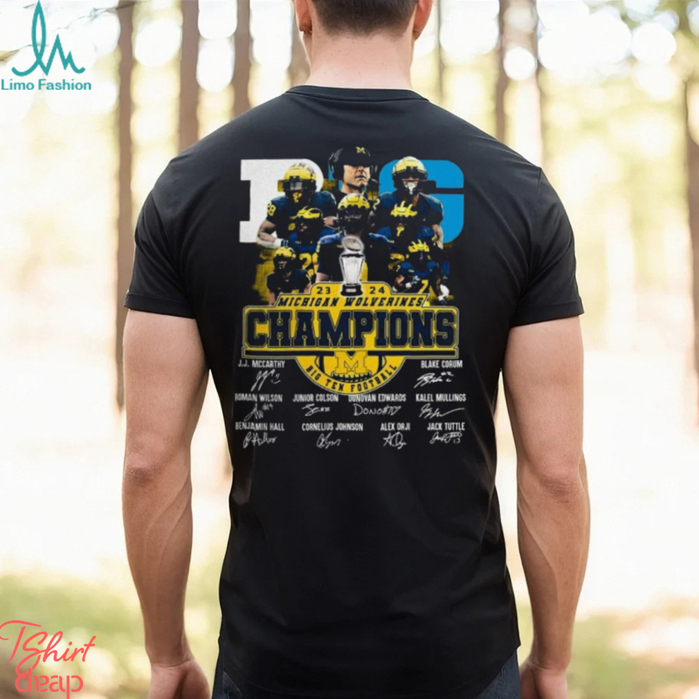 23 24 Michigan Wolverines Champions member signatures Shirt 23 24 Michigan Wolverines Champions member signatures Shirt