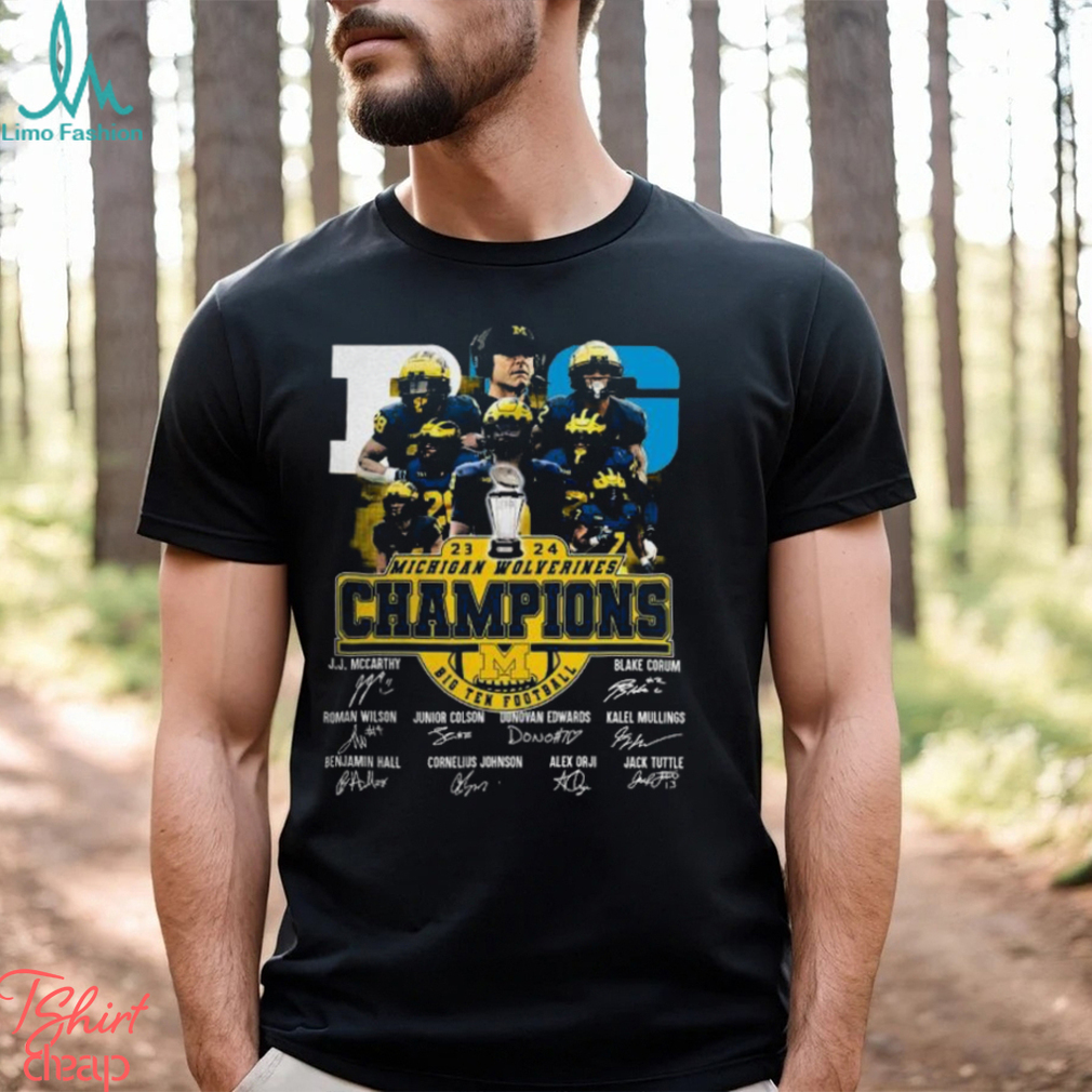 23 24 Michigan Wolverines Champions member signatures Shirt 23 24 Michigan Wolverines Champions member signatures Shirt