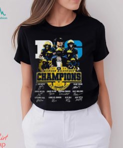 23 24 Michigan Wolverines Champions member signatures Shirt