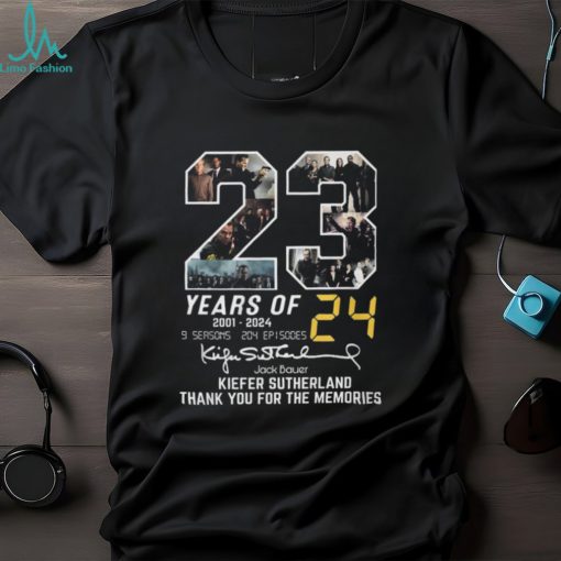 23 Years Of 2001 – 2024 Jack Bauer Kiefer Sutherland Thank You For The Memories T Shirt