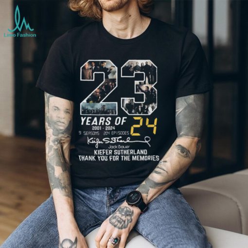 23 Years Of 2001 – 2024 Jack Bauer Kiefer Sutherland Thank You For The Memories T Shirt