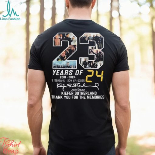 23 Years Of Kiefer Sutherland 2001 2023 Thank You For The Memories Signatures Shirt