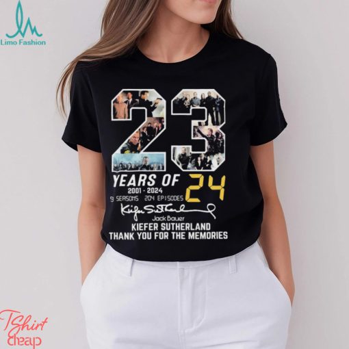 23 Years Of Kiefer Sutherland 2001 2023 Thank You For The Memories Signatures Shirt