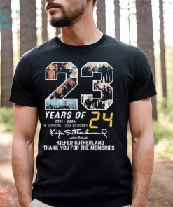23 Years Of Kiefer Sutherland 2001 2023 Thank You For The Memories Signatures Shirt
