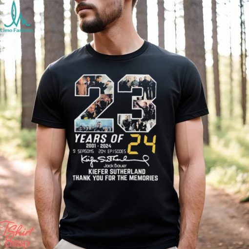 23 Years Of Kiefer Sutherland 2001 2023 Thank You For The Memories Signatures Shirt