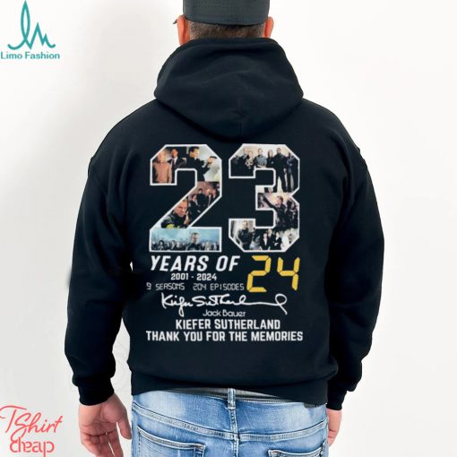 23 Years Of Kiefer Sutherland 2001 2023 Thank You For The Memories Signatures Shirt