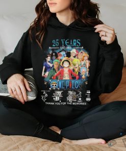 25 Years 1997 2022 One Piece Signatures Thank You For The Memories Shirt
