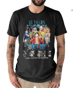 25 Years 1997 2022 One Piece Signatures Thank You For The Memories Shirt
