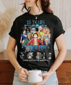 25 Years 1997 2022 One Piece Signatures Thank You For The Memories Shirt