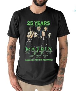 25 Years 1999 – 2024 The Matrix Thank You For The Memories Signatures shirt