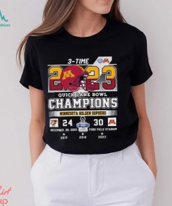 3 Time Quick Lane Bowl Champions Minnesota Golden Gophers Shirt