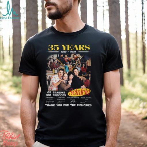 35 Years 1989 – 2024 Seinfeld 09 Seasons 180 Episodes Thank You For The Memories T Shirt