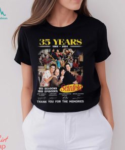 35 Years 1989 – 2024 Seinfeld 09 Seasons 180 Episodes Thank You For The Memories T Shirt