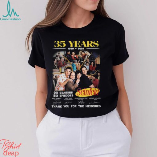 35 Years 1989 – 2024 Seinfeld 09 Seasons 180 Episodes Thank You For The Memories T Shirt