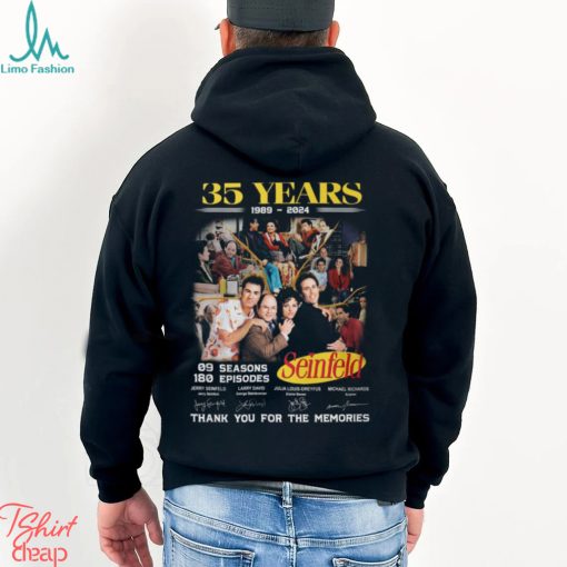 35 Years 1989 – 2024 Seinfeld 09 Seasons 180 Episodes Thank You For The Memories T Shirt