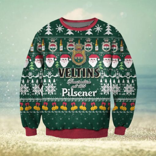 3D All Over Print Veltins Pilsener Beer Ugly Christmas Sweater Perfect Holiday Gift