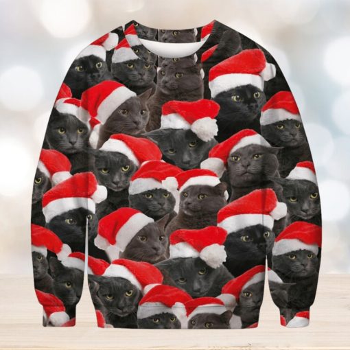 3D Animal Cute Cat Print Christmas Sweater