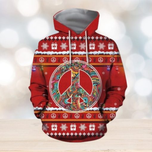 3D Christmas Hippie Hoodie 3D All Over Print