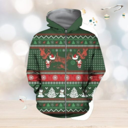 3D Hunting Christmas Silky Hoodie 3D All Over Print