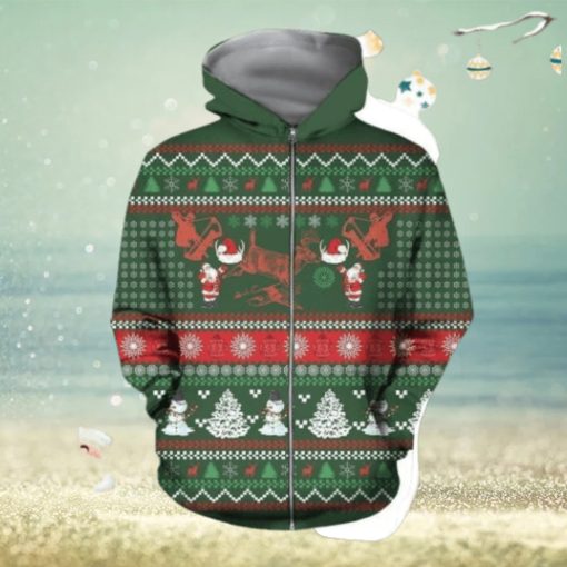 3D Hunting Christmas Silky Hoodie 3D All Over Print