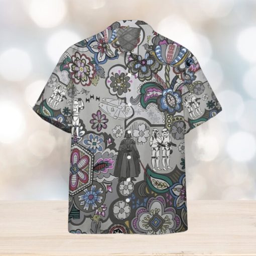 3D Star Wars Bandana Custom Gray Pattern Hawaiian Shirt Style Gift For Men And Women