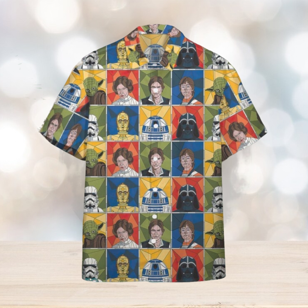 3D Star Wars Stained Glass Custom Hawaiian Shirt Style Gift For Men And Women 3D Star Wars Stained Glass Custom Hawaiian Shirt Style Gift For Men And Women