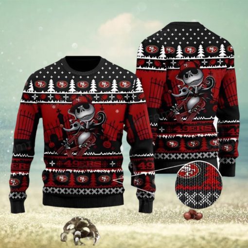 49ers Christmas Sweater Jack Skellington Zero San Francisco 49ers Gift