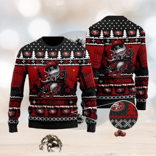 49ers Christmas Sweater Jack Skellington Zero San Francisco 49ers Gift