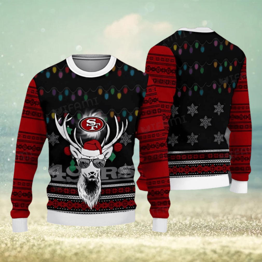 Ugly christmas sweater deer head sale