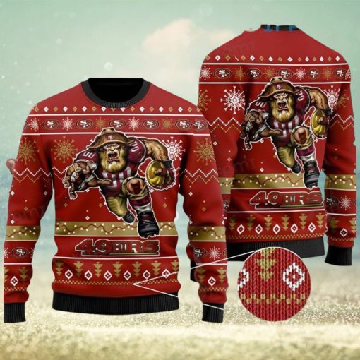 49ers Ugly Christmas Sweater Mascot San Francisco 49ers Gift