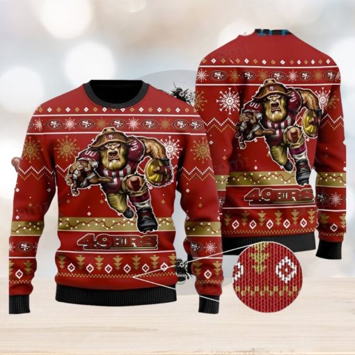 49ers Ugly Christmas Sweater Mascot San Francisco 49ers Gift