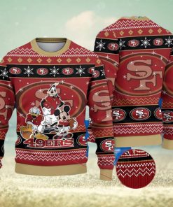 49ers Ugly Sweater Mickey Donald Goofy San Francisco 49ers Gift