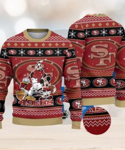 49ers Ugly Sweater Mickey Donald Goofy San Francisco 49ers Gift