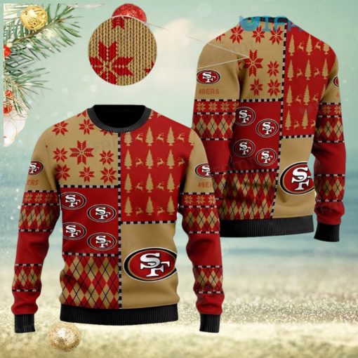 49ers Ugly Sweater Snowflake Logo Pattern San Francisco 49ers Gift