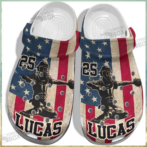 4Th Of July Usa Flag Baseball Crocs