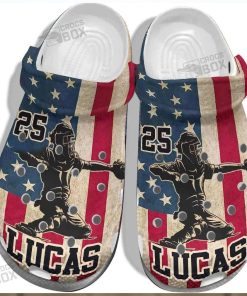 4Th Of July Usa Flag Baseball Crocs