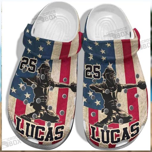 4Th Of July Usa Flag Baseball Crocs