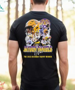 5 Jayden Daniels LSU Tigers The 2023 Heisman Trophy Winner Signature Shirt