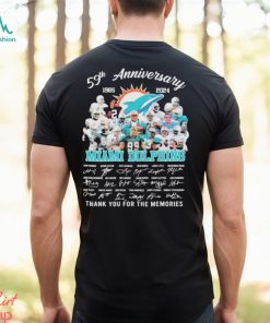 59th Anniversary 1965 2024 Miami Dolphins Thank You For The Memories Signatures shirt