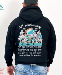 59th Anniversary 1965 2024 Miami Dolphins Thank You For The Memories Signatures shirt