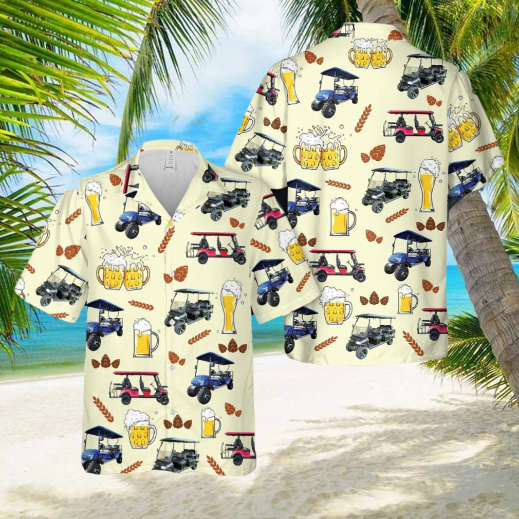 6 Seater Golf Cart & Beer Hawaiian Shirt Gift Beach Summer 6 Seater Golf Cart & Beer Hawaiian Shirt Gift Beach Summer