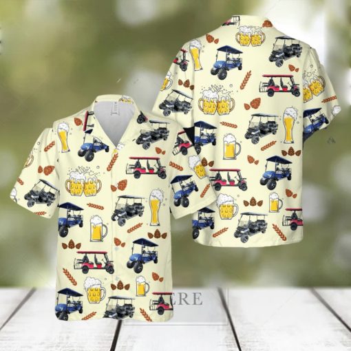 6 Seater Golf Cart & Beer Hawaiian Shirt