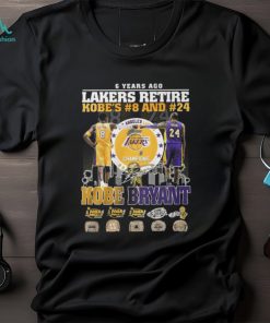 6 Years Ago Lakers Retire Kobe’s 8 And 24 Kobe Bryant Thank You For The Memories T Shirt
